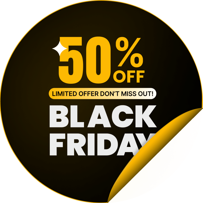 Black Friday sale 50%